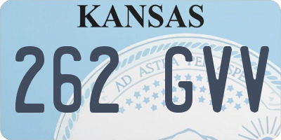 KS license plate 262GVV