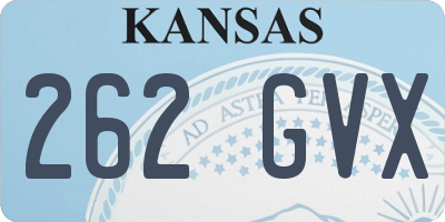 KS license plate 262GVX