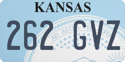 KS license plate 262GVZ