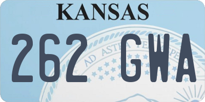 KS license plate 262GWA