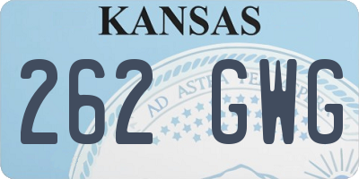 KS license plate 262GWG