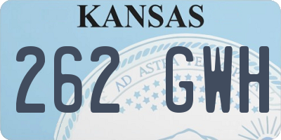 KS license plate 262GWH