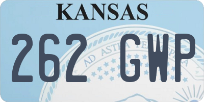 KS license plate 262GWP