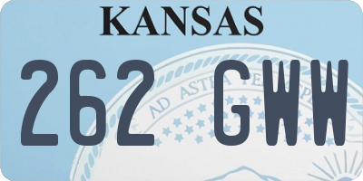 KS license plate 262GWW