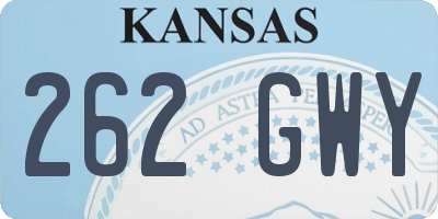 KS license plate 262GWY