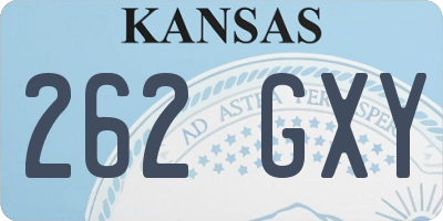 KS license plate 262GXY