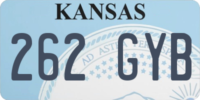 KS license plate 262GYB
