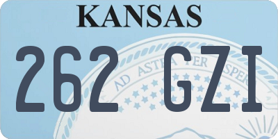 KS license plate 262GZI