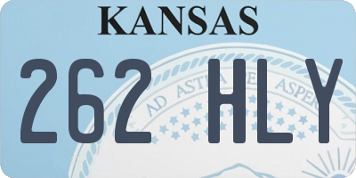 KS license plate 262HLY