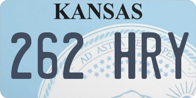 KS license plate 262HRY