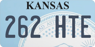 KS license plate 262HTE