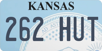 KS license plate 262HUT