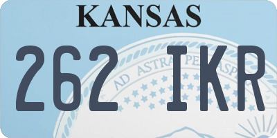 KS license plate 262IKR