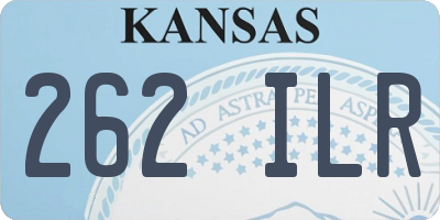 KS license plate 262ILR
