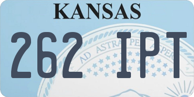 KS license plate 262IPT