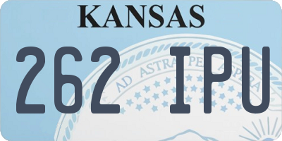 KS license plate 262IPU