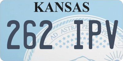 KS license plate 262IPV
