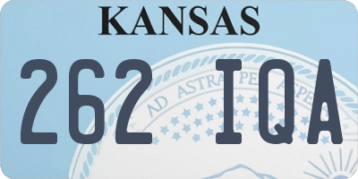 KS license plate 262IQA