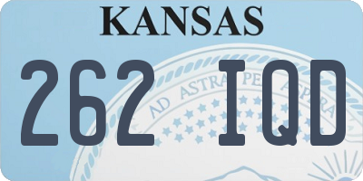 KS license plate 262IQD