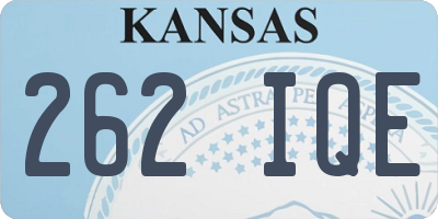 KS license plate 262IQE