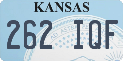 KS license plate 262IQF