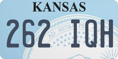 KS license plate 262IQH