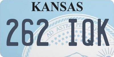 KS license plate 262IQK