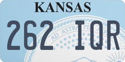 KS license plate 262IQR