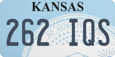 KS license plate 262IQS