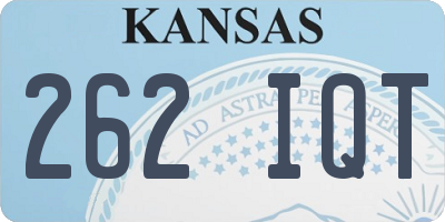 KS license plate 262IQT
