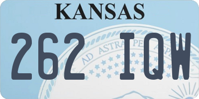 KS license plate 262IQW