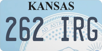 KS license plate 262IRG
