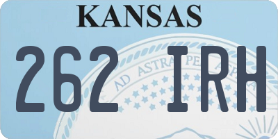KS license plate 262IRH
