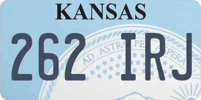 KS license plate 262IRJ