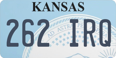 KS license plate 262IRQ