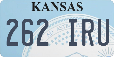 KS license plate 262IRU