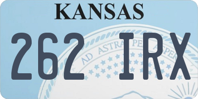 KS license plate 262IRX