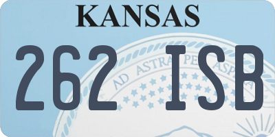 KS license plate 262ISB