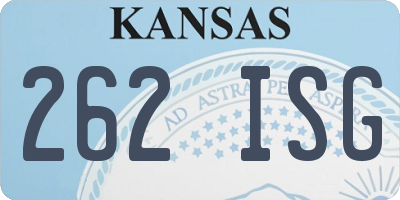 KS license plate 262ISG