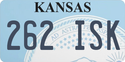 KS license plate 262ISK