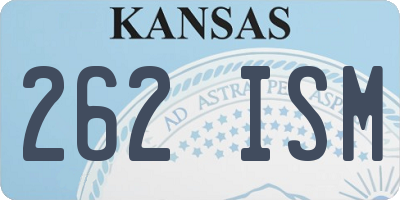 KS license plate 262ISM