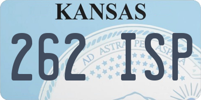 KS license plate 262ISP