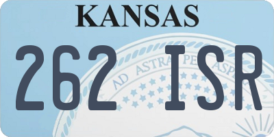 KS license plate 262ISR
