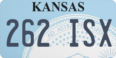 KS license plate 262ISX