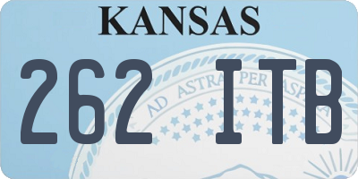KS license plate 262ITB