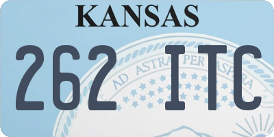 KS license plate 262ITC