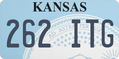 KS license plate 262ITG