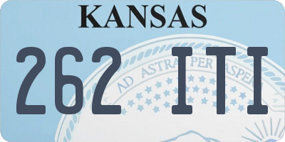 KS license plate 262ITI