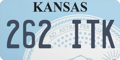 KS license plate 262ITK