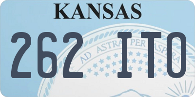 KS license plate 262ITO